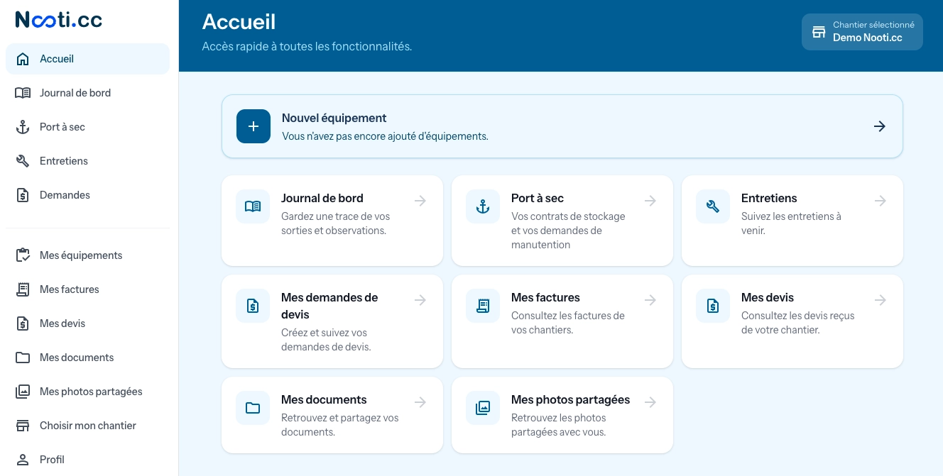 Nooti.cc - Client Portal for boaters