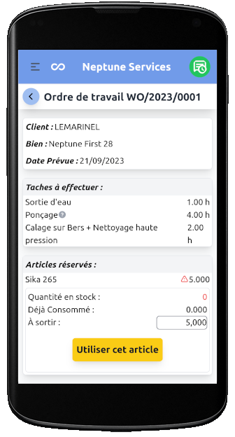 Consommation produits sur mobile
